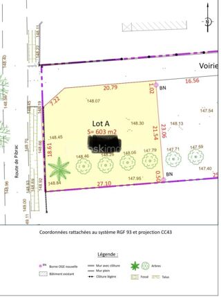  Terrain � vendre 603 m�