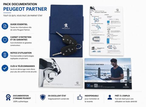 Partner 1&deg; Main / 1.5L BLUE HDI 100cv de 2022 version CABINE APPROFO 2022 occasion 60430 Abbecourt