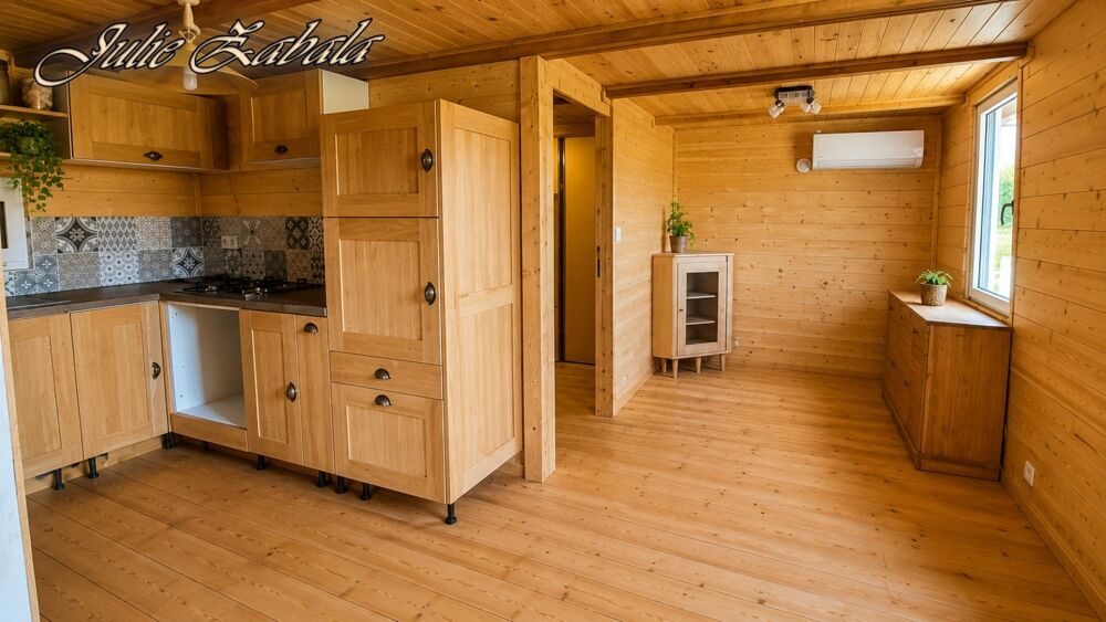 Bungalow en bois avec terrain privatif, terrasse et cave  PRL