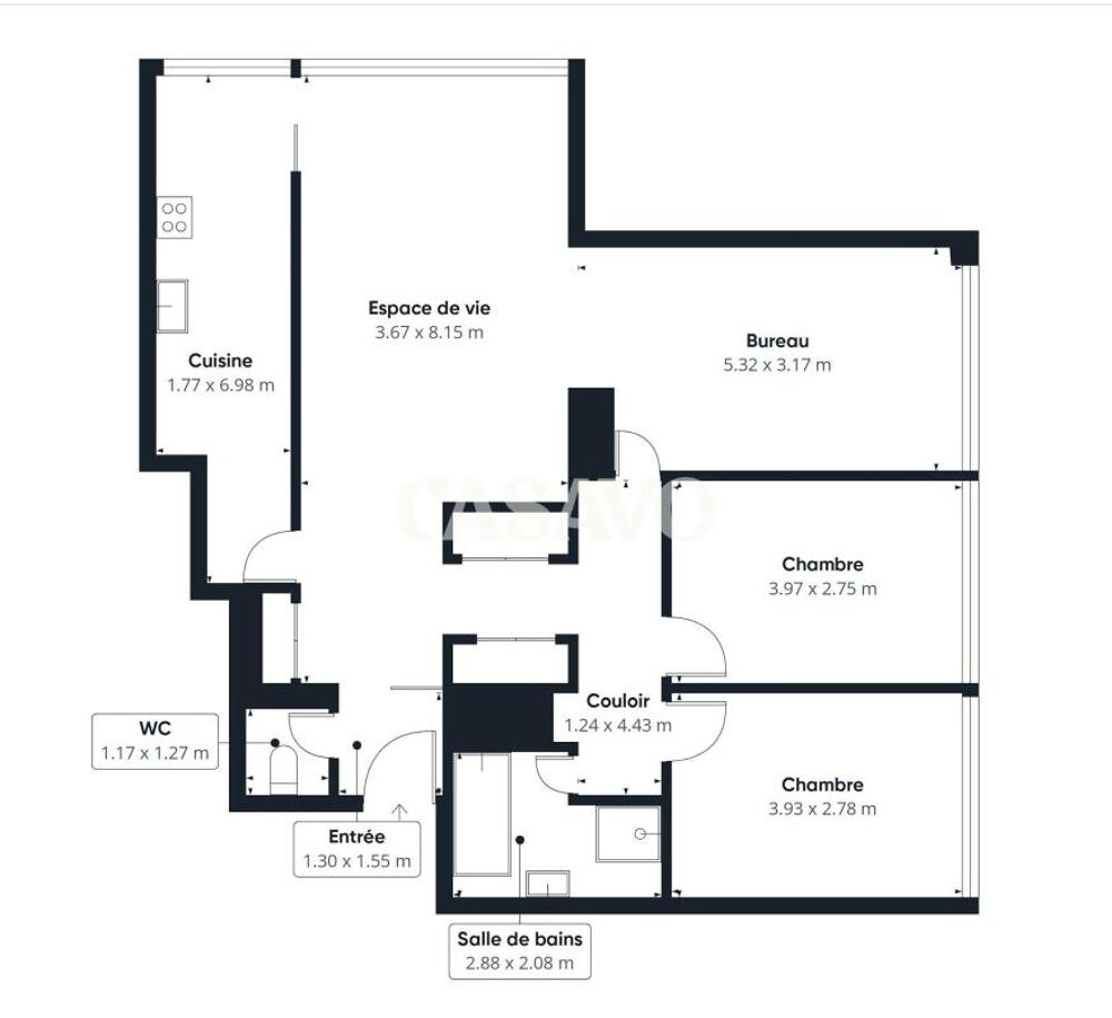 Vente Appartement Vente Appartement 4 pièces de 101m² - 92800 Puteaux Puteaux
