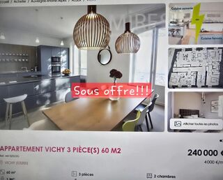  Appartement à vendre 3 pièces 60 m²