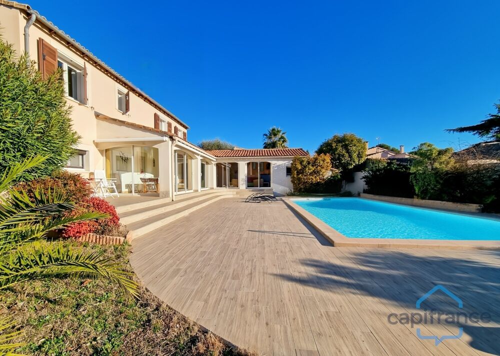 MAISON de 222m² ou double habitation - PISCINE - Terrain arboré de 830m² sans vis-à-vis - CASTRIES (34)