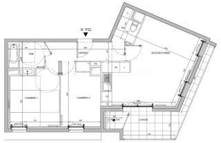  Appartement � vendre 3 pi�ces 58 m�