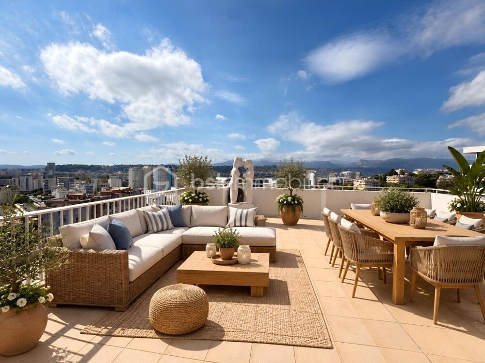 Vente Appartement NICE OUEST – DERNIER ÉTAGE – TERRASSE ENV. 300 M² – VUE MER – VENTE INTERACTIVE Nice