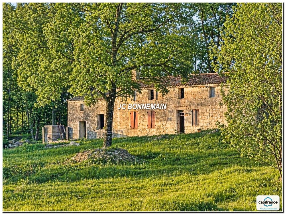 A vendre sur 1,14 Ha - Maison 1 à Réhabiliter 200 m² / Maison 2 Habitable Immédiat CHERMIGNAC (17)