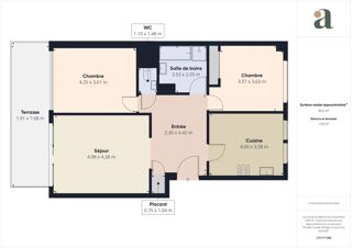  Appartement � vendre 3 pi�ces 87 m�