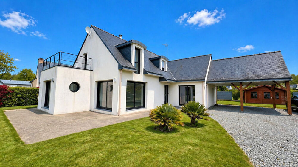 ERGUE-GABERIC (29) - Maison 8 pièces - 160 m² Habitables - 1070 m² de terrain - 5 chambres - Garage - Car-port - Lumineuse - Exc