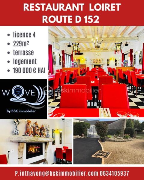 restaurant licence 4 d'angle sur D 152 à Loury 190000 45470 Loury