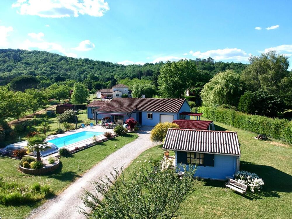Vente Maison Maison bois - 5 chambres en plain-pied avec piscine et chalet indépendant proche Cahors Caillac