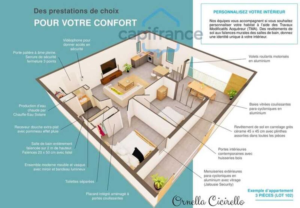 Appartement Neuf à vendre 4 pièces BAIE MAHAULT (971)