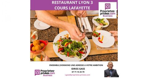 69003 PARIS - RESTAURANT 60 COUVERTS, TERRASSE Cours Lafayette 148000 69003 Lyon