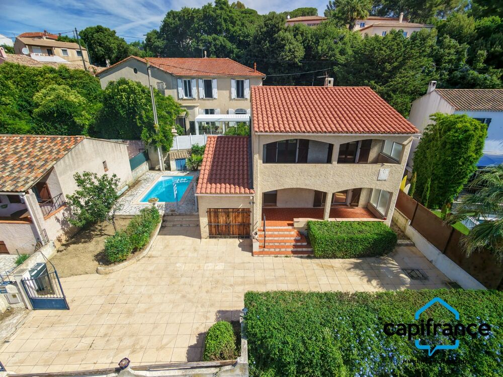 La Seyne sur mer/proche Six fours Villa de 100m2 au calme, piscine, garage, belle vue