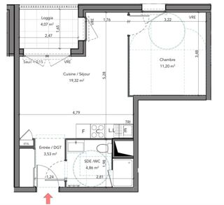  Appartement � vendre 2 pi�ces 38 m�