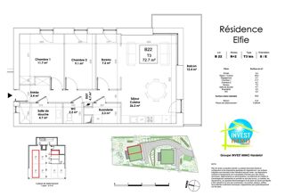  Appartement à vendre 4 pièces 73 m²