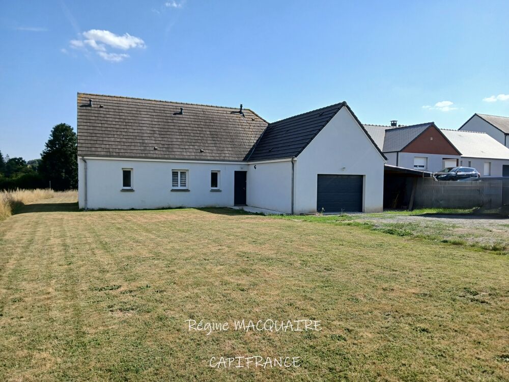 À vendre  Pavillon récent de plain-pied (RT2012) : 4 pièces, 3 chambres, 1 259 m² de terrain, 44 m² de combles aménageables  V