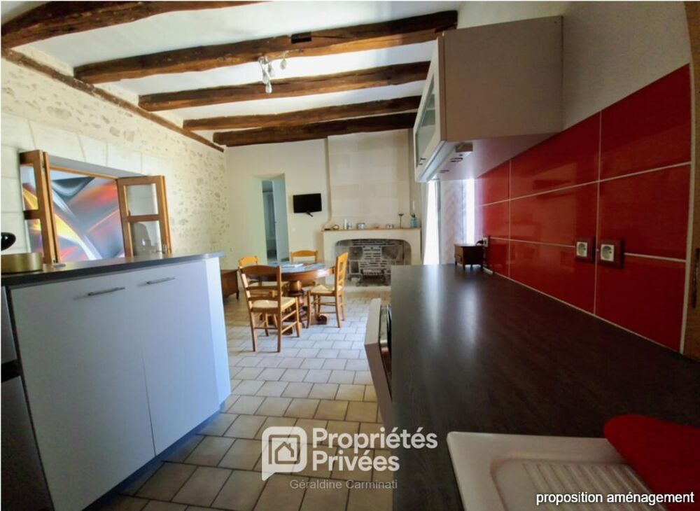 A VENDRE EN EXCLUSIVITÉ 37230 Fondettes, Maison de ville / Appartement 135m², 4/5 chambres, Cour fermée sécurisée, Stationnement