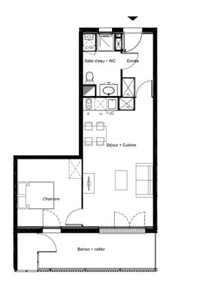  Appartement à vendre 2 pièces 46 m²