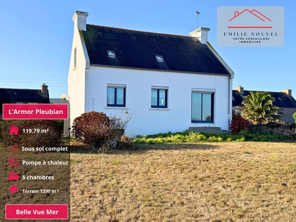 Vente Maison Maison à vendre à Pleubian ,119,79 m², 5 chambres, vue mer , près du Sillon de Talbert L armor