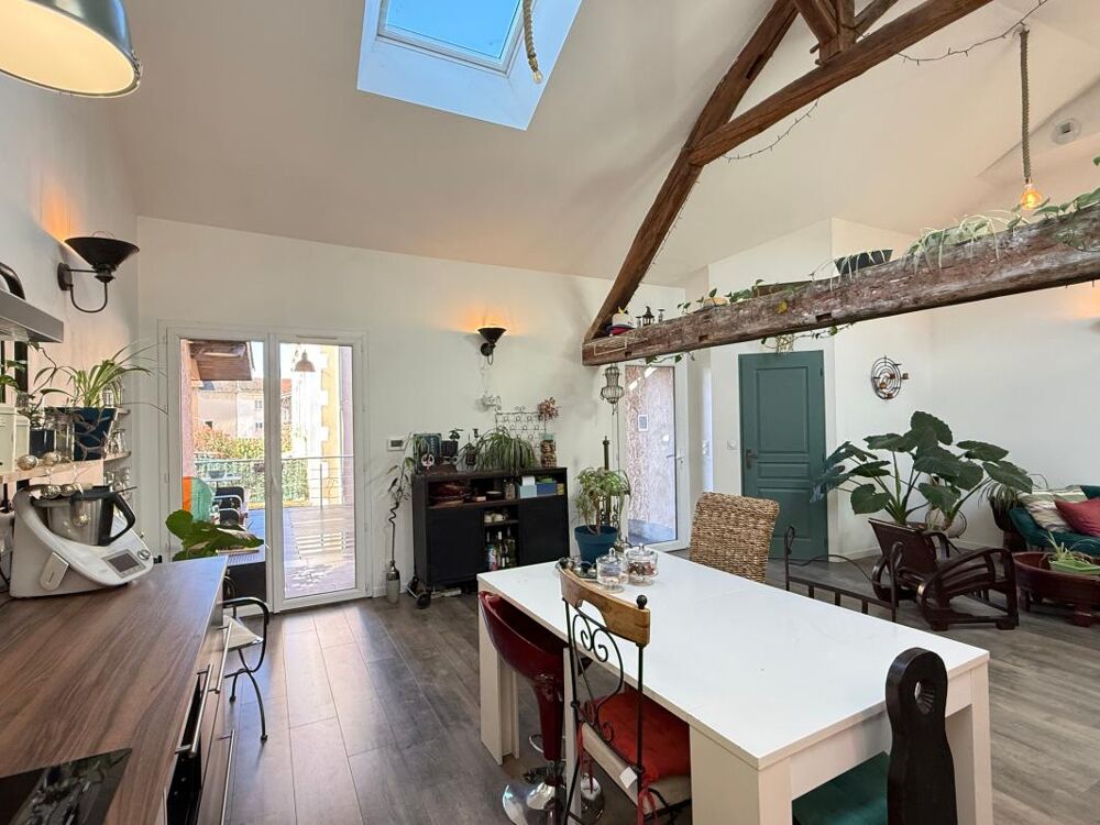 Maison de caractère rénovée  185 m²  Terrasse vue clocher  Esprit loft