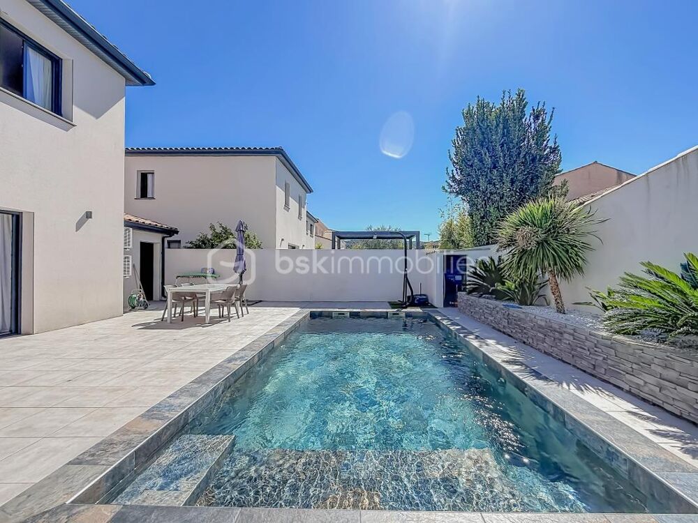 Vente Maison *** MAISON CONTEMPORAINE, 106 M² AVEC PISCINE ET GARAGE – GIGEAN *** Gigean