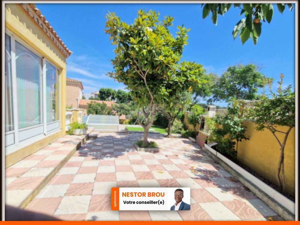 Maison avec piscine couverte, loggia, jardin paysager et potager  BALARUC LES BAINS (34)