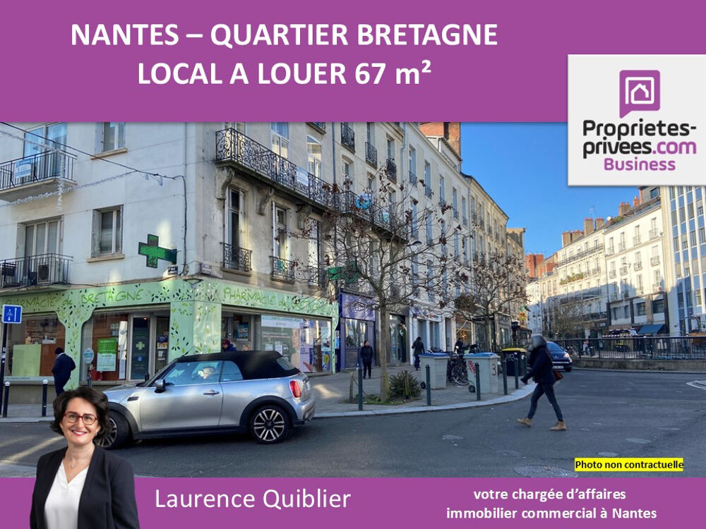   44000 NANTES - LOCAL COMMERCIAL A LOUER 67 M² , QUARTIER BRETAGNE 