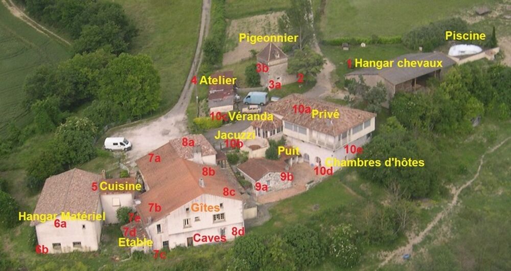 Vente Propriété/Château Hameau Authentique T15 à vendre, avec Maison et 6 logements indépendants et une vue panoramique-Saint-Vincent-Lespinasse (82) Saint vincent lespinasse