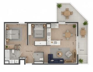  Appartement à vendre 3 pièces 62 m²