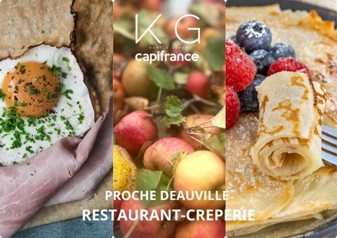 Proche Deauville fonds de commerce restaurant cr&ecirc;perie &agrave; vendre avec grande terrasse, client&egrave;le fid&egrave;le 515000 14800 Deauville