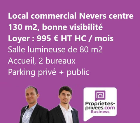 NEVERS CENTRE - LOCAL COMMERCIAL130 M² 995 58000 Nevers