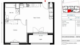  Appartement  louer 2 pices 40 m