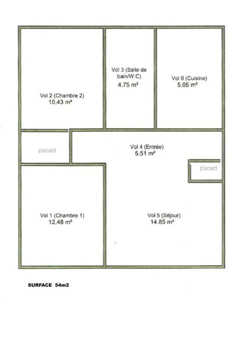  Appartement � louer 3 pi�ces 54 m�