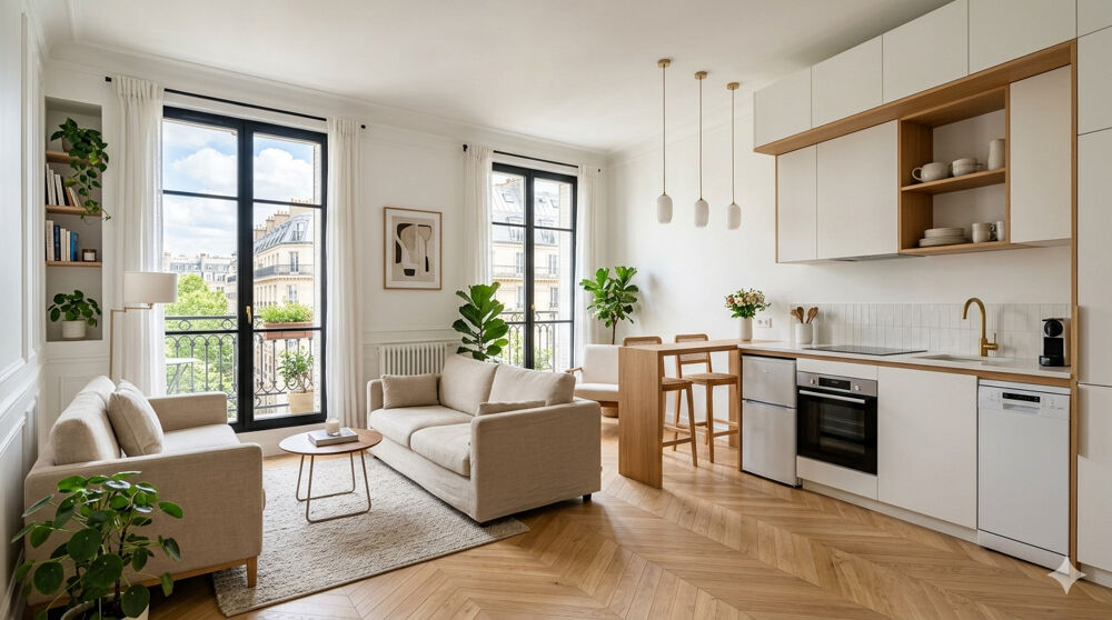 Vente Appartement PUTEAUX CENTRE – Élégant 4 pièces avec balcon, loggia et parking Puteaux