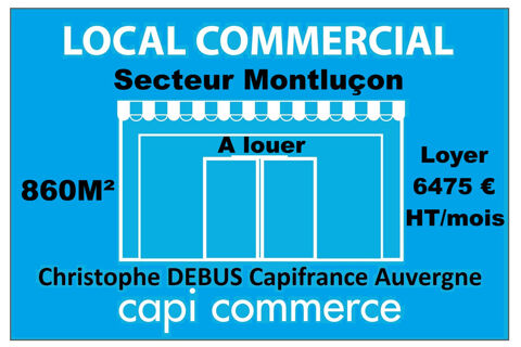A louer local commercial, industriel, artisanal sur MONTLUCON (03100) ALLIER 6475 03100 Montlucon