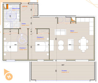  Appartement � vendre 3 pi�ces 77 m�