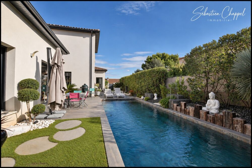 Vente Maison MONTBLANC – VILLA CONTEMPORAINE DE 2018 AVEC PISCINE ET PRESTATIONS HAUT DE GAMME Montblanc
