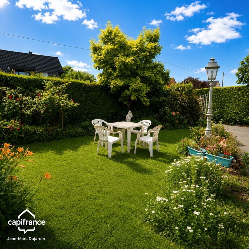 BOUVIGNIES: Maison individuelle 115 m² à la campagne, jardin clos et belle pièce de vie
