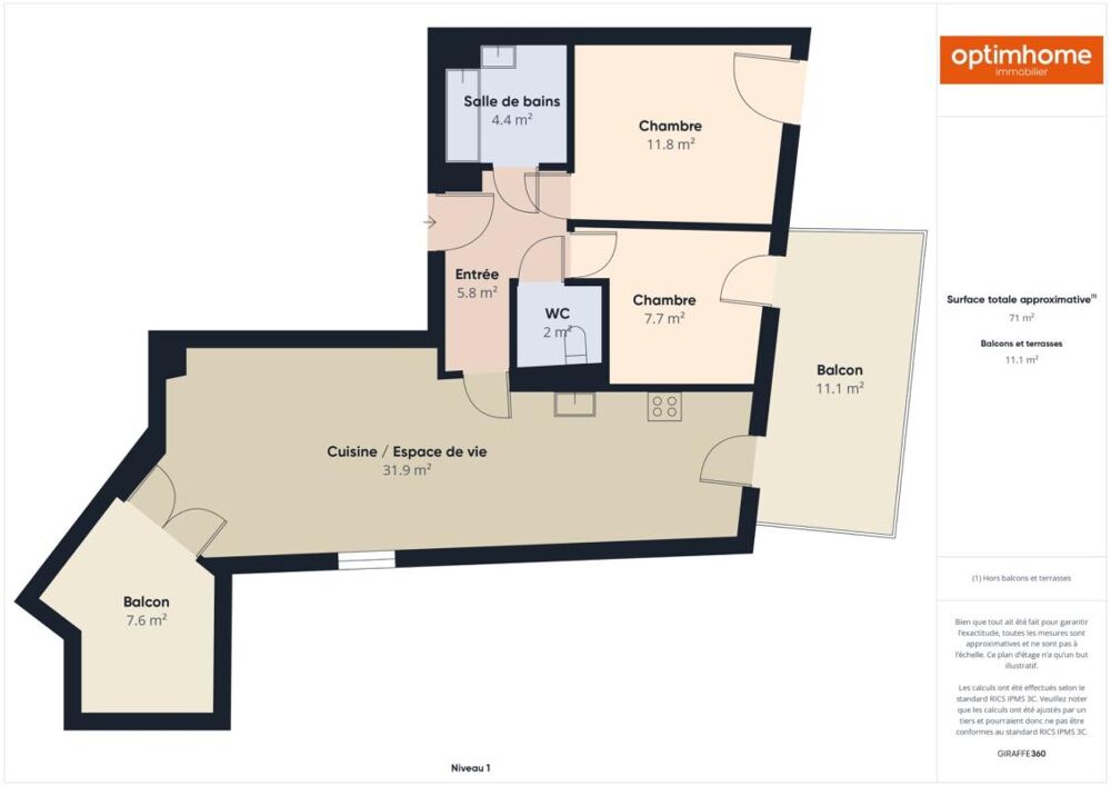 Vente Appartement MARSEILLE 15e – SAINT-LOUIS – T3 LOUÉ, DEUX BALCONS, GARAGE – 6,70 % BRUT Marseille 15