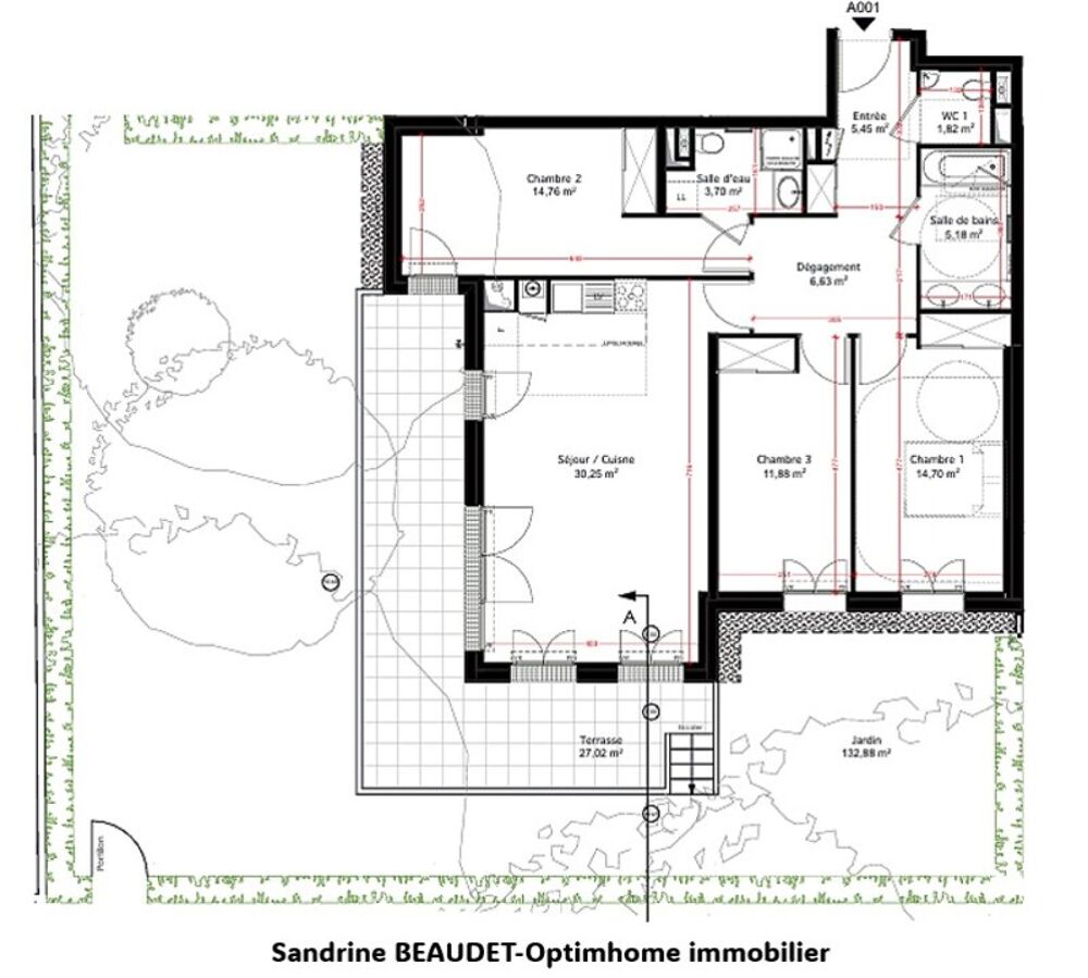 Vente appartement de prestige 4 pièces 94 m² - Vue 3