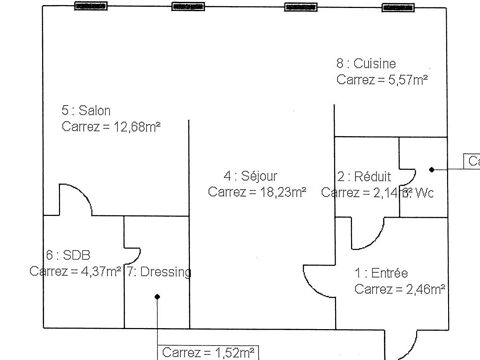  Appartement � louer 1 pi�ce 48 m�