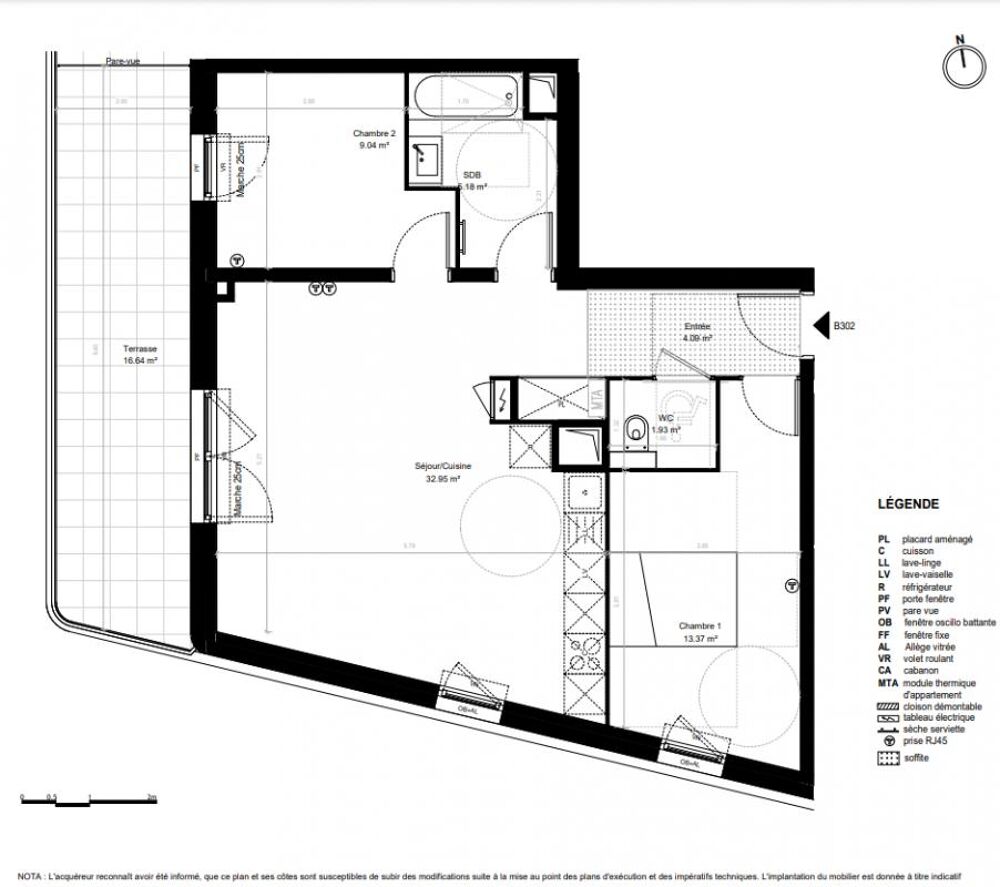 Vente Appartement Appartement  3 pice(s) 67 m2 Dunkerque