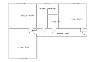  Appartement  vendre 2 pices 49 m