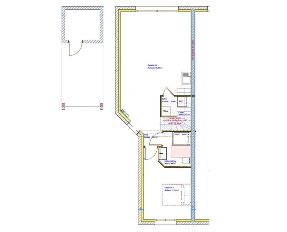 A 10 mn de THONON Villa T4 81 m² jardin 695 m² calme et vue dégagée montagne ( 74200)