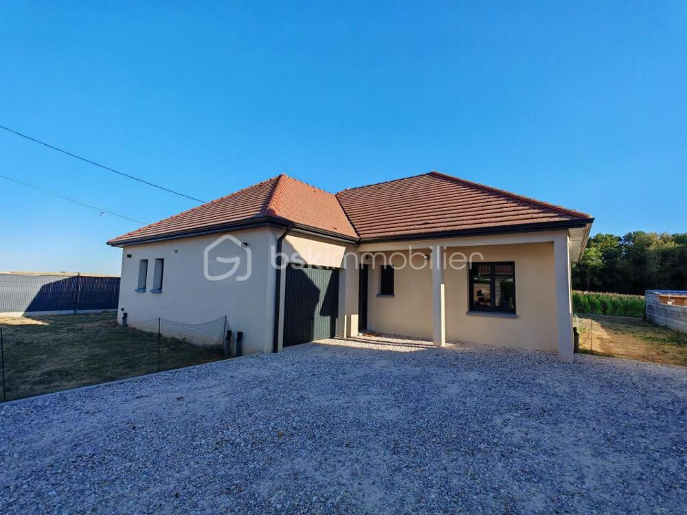 Maison de plain-pied de 2023, garage et jardin