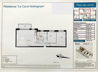  Appartement � vendre 4 pi�ces 70 m�