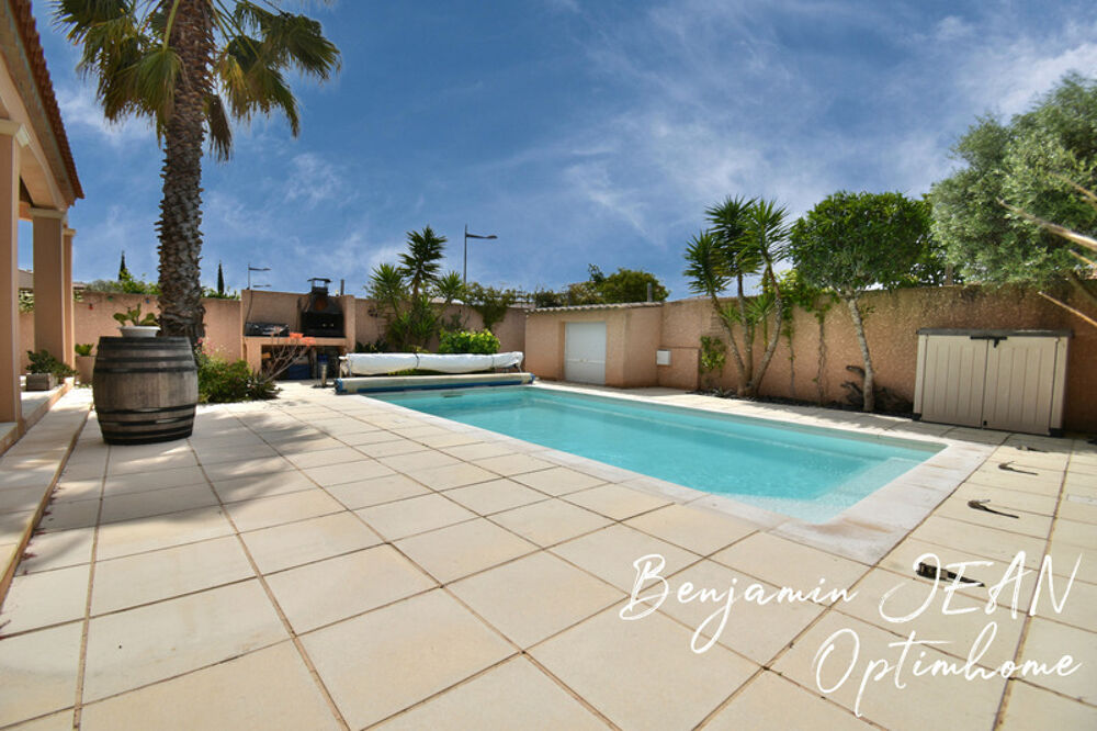 Vente Maison À Sérignan, villa familiale F5 de plain-pied avec piscine et grande terrasse plein sud Serignan