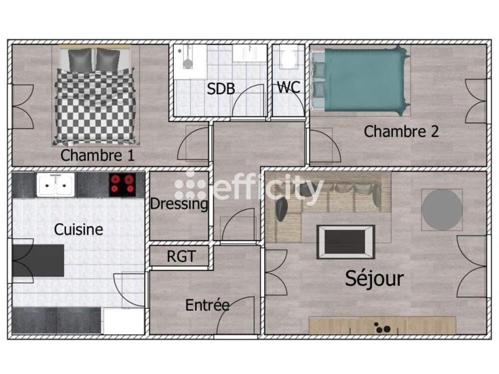 Appartement a louer saint-gratien - 3 pièce(s) - 64 m2 - Surfyn