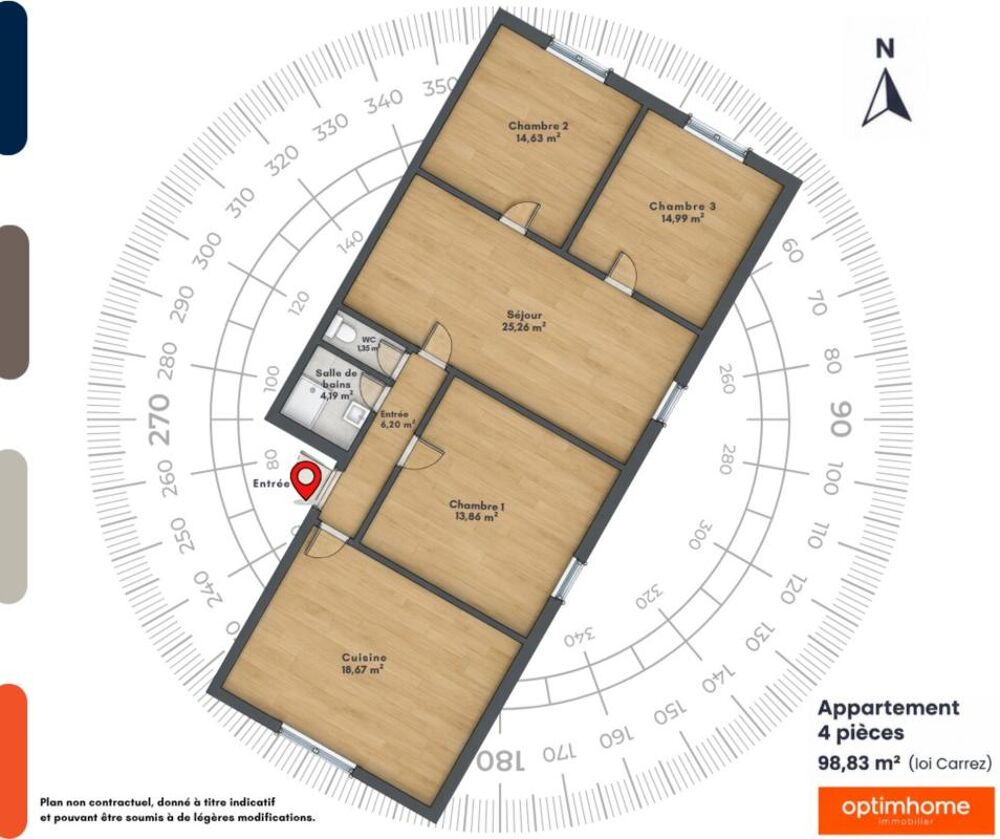 Vente Appartement HAYANGE (57)– 99 m² – 3 chambres – Dernier étage – Grenier privatif – Stationnement Hayange