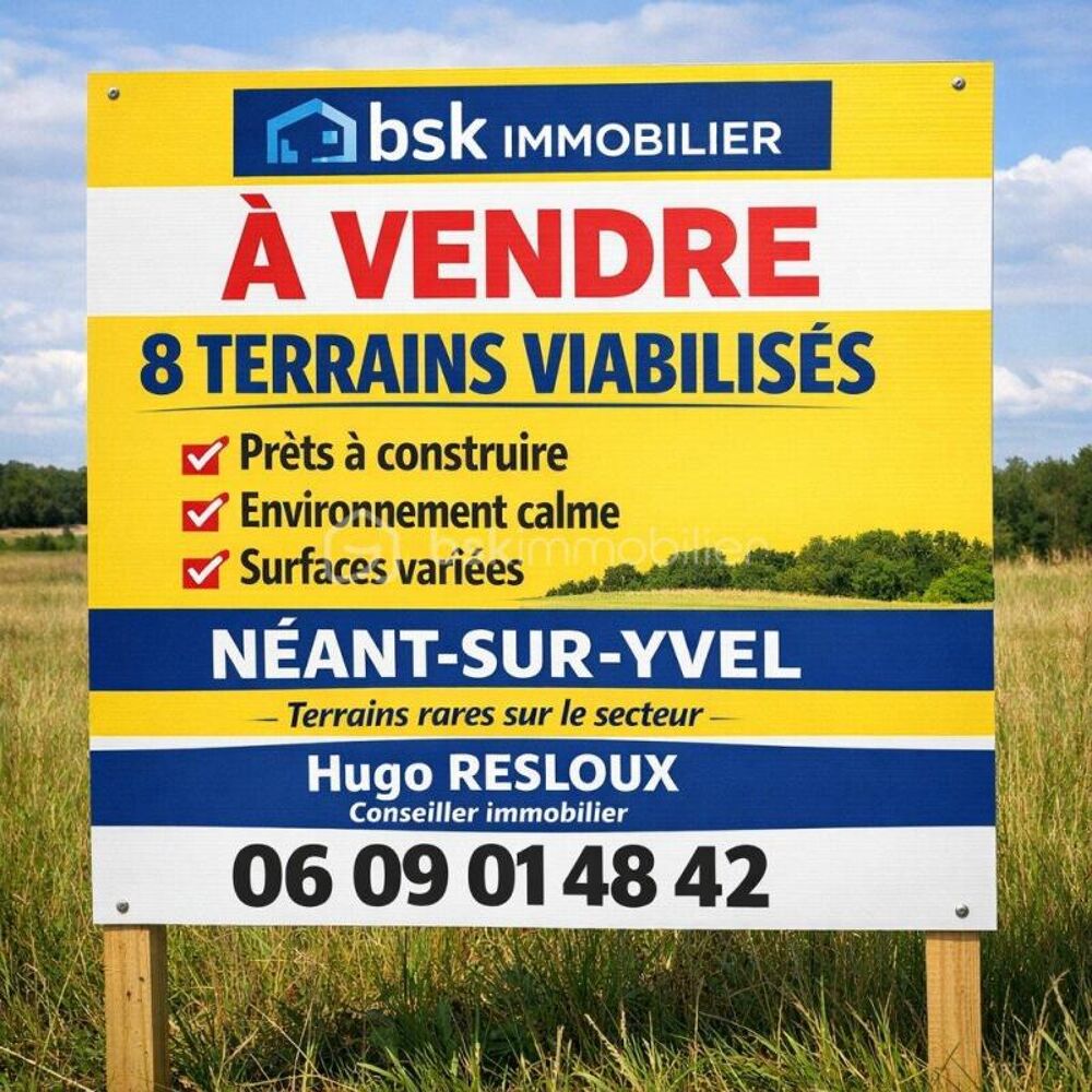 Vente Terrain ? Terrain de 715m2 à vendre viabilisé – Lotissement du Roi Arthur à Néant-sur-Yvel (56430) Neant sur yvel