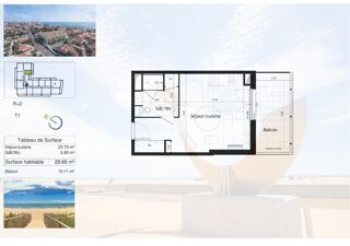  Appartement � vendre 2 pi�ces 29 m�